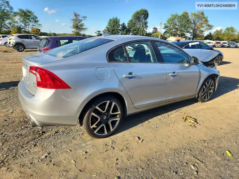 2017 Volvo S60 Dynamic VIN YV140MTL0H2440809 фото 3