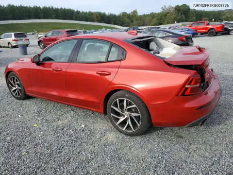 2019 Volvo S60 T5 Momentum VIN 7JR102FK8KG008836 фото 2