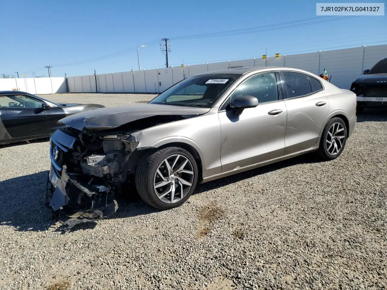 7JR102FK7LG041327 Volvo S60 2020 — повреждение Передняя часть, фото до ремонта