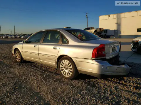 2006 Volvo S80 2.5T VIN YV1TS592X61442998 фото 2