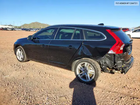 YV140MEK4F1244721 — 2015 Volvo V60, фото 2 с аукциона Copart, Задняя часть