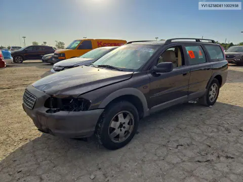 YV1SZ58D811002958 — 2001 Volvo V70, Передняя часть, фото до ремонта