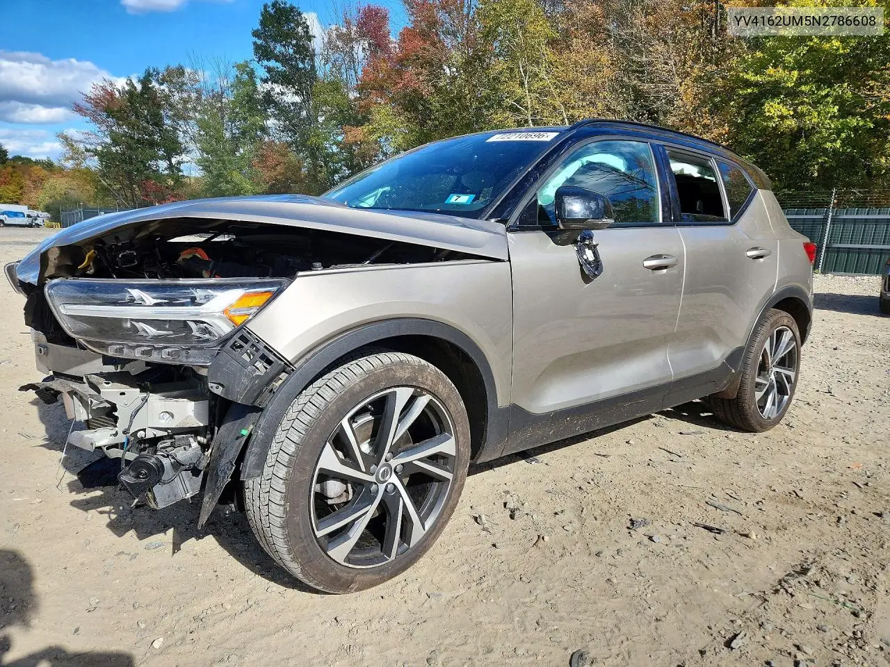 2022 Volvo Xc40 T5 R-Design VIN YV4162UM5N2786608 фото 1