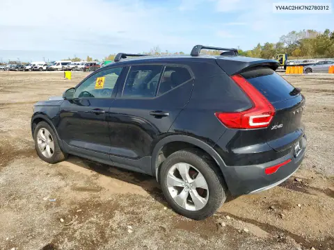 YV4AC2HK7N2780312 — 2022 Volvo XC40, фото 2 с аукциона Copart, Мелкие вмятины и царапины