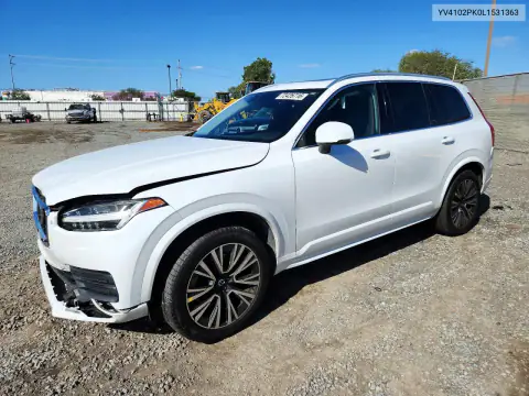 YV4102PK0L1531363 — 2020 Volvo XC90, Задняя часть, фото до ремонта