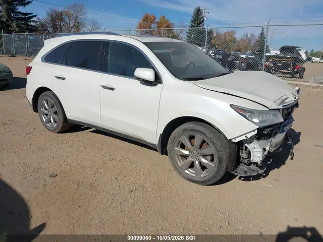 5FRYD4H86FB501346 — 2015 Acura MDX Advance, Передняя часть (Front), фото до ремонта
