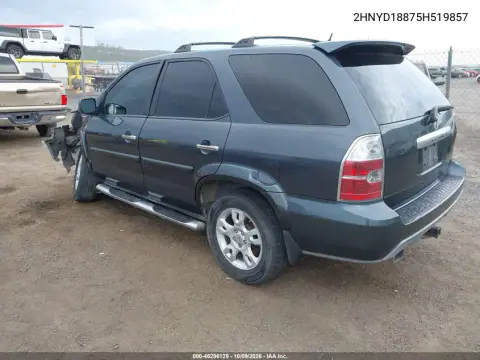 2005 Acura Mdx VIN 2HNYD18875H519857 фото 3