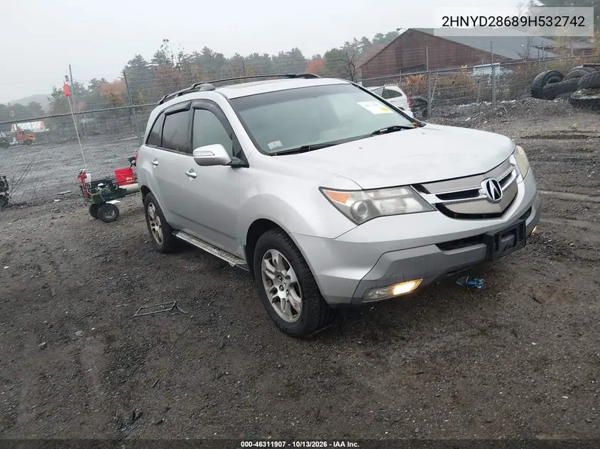 2009 Acura Mdx Technology Package VIN 2HNYD28689H532742 фото 2