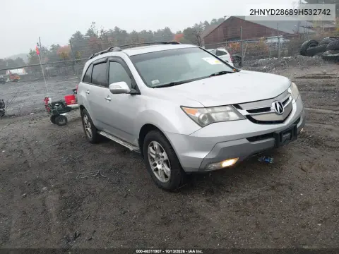 2HNYD28689H532742 — 2009 Acura MDX, Сзади слева, фото до ремонта