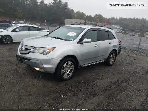 2009 Acura Mdx Technology Package VIN 2HNYD28689H532742 фото 3