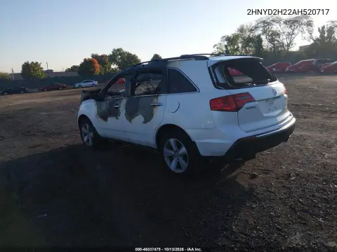 2010 Acura Mdx VIN 2HNYD2H22AH520717 фото 3