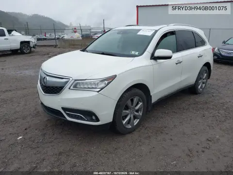 2016 Acura Mdx Advance Entertainment Packages/Advance Package VIN 5FRYD3H94GB001075 фото 3
