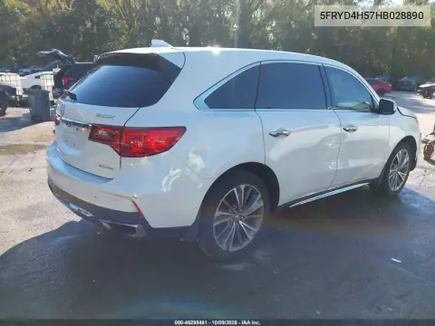 2017 Acura Mdx Technology Package VIN 5FRYD4H57HB028890 фото 5
