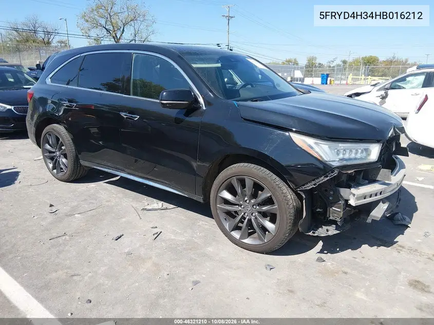 2017 Acura Mdx VIN 5FRYD4H34HB016212 фото 2
