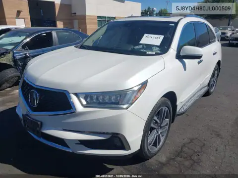 2018 Acura Mdx Advance Package VIN 5J8YD4H80JL000509 фото 3