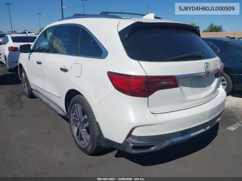 2018 Acura Mdx Advance Package VIN 5J8YD4H80JL000509 фото 4