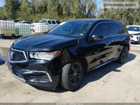 2019 Acura Mdx Standard VIN 5J8YD4H39KL005911 фото 3