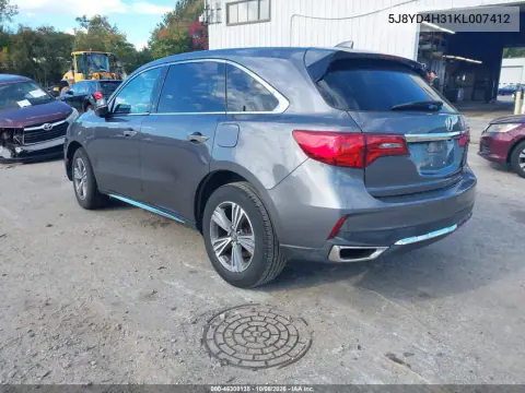 2019 Acura Mdx Standard VIN 5J8YD4H31KL007412 фото 4