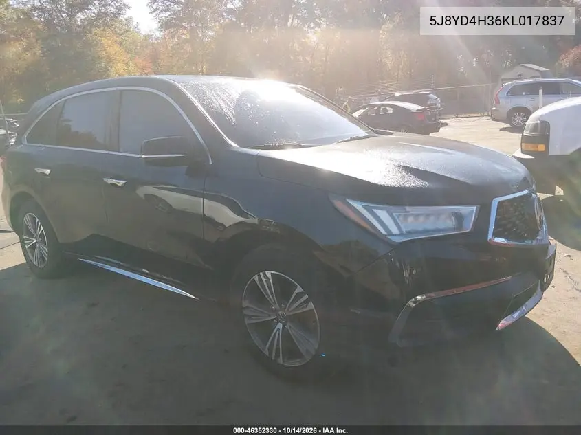 5J8YD4H36KL017837 — 2019 Acura MDX, фото 2 с аукциона IAAI, Левый бок