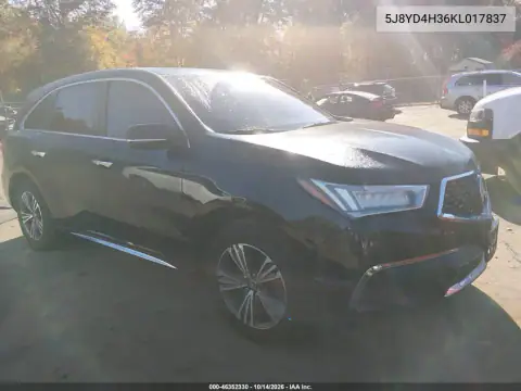 5J8YD4H36KL017837 — 2019 Acura MDX, Левый бок, фото до ремонта