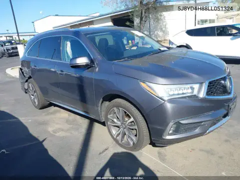 5J8YD4H88LL051324 — 2020 Acura MDX, Справа сзади, фото до ремонта