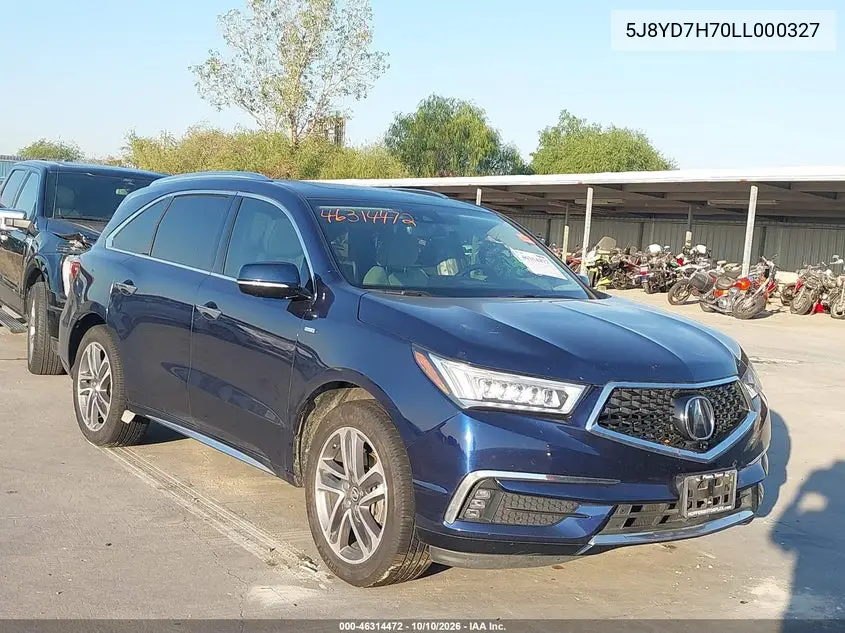 2020 Acura Mdx Sport Hybrid Advance Package VIN 5J8YD7H70LL000327 фото 1