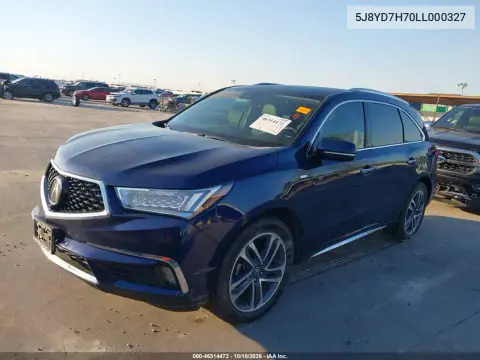 2020 Acura Mdx Sport Hybrid Advance Package VIN 5J8YD7H70LL000327 фото 2