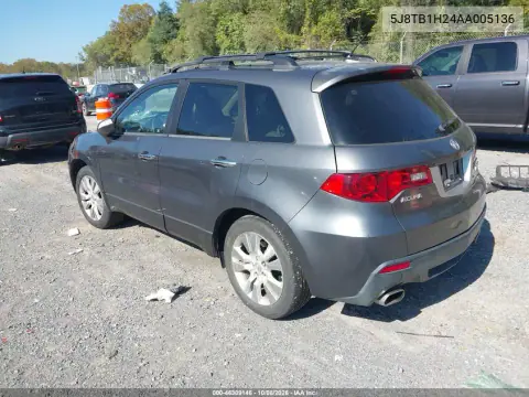 2010 Acura Rdx VIN 5J8TB1H24AA005136 фото 3