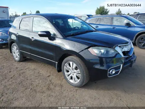 5J8TB1H22AA003644 — 2010 Acura RDX, Передняя часть, фото до ремонта