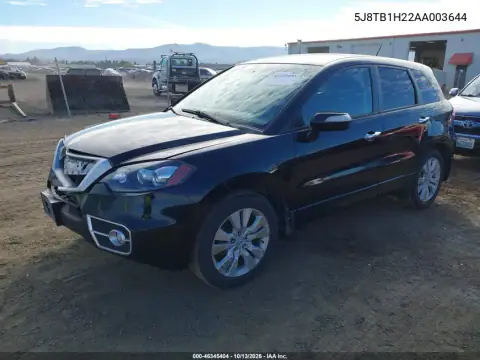 5J8TB1H22AA003644 — 2010 Acura RDX, фото 3 с аукциона IAAI, Передняя часть