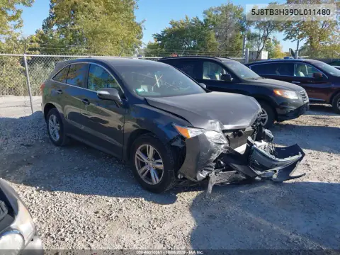 5J8TB3H39DL011480 — 2013 Acura RDX, Передняя часть, фото до ремонта