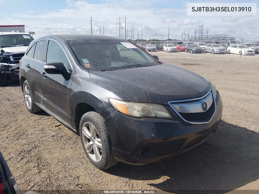 5J8TB3H35EL013910 — 2014 Acura RDX, фото 2 с аукциона IAAI, Задняя часть
