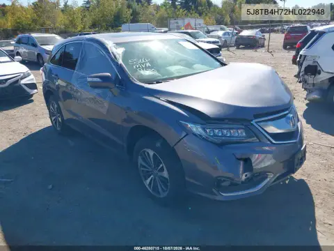 5J8TB4H72HL022948 — 2017 Acura RDX, Передняя часть, фото до ремонта