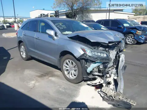 5J8TB3H34HL012199 — 2017 Acura RDX, Передняя часть, фото до ремонта