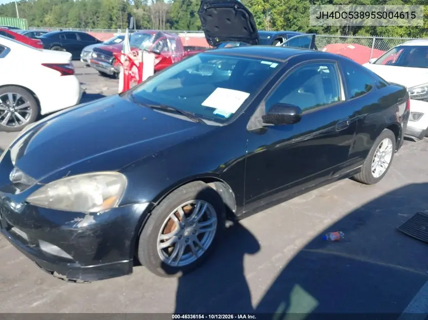 2005 Acura Rsx VIN JH4DC53895S004615 фото 3