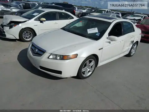 2006 Acura Tl VIN 19UUA66276A051784 фото 3