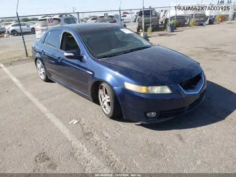 2007 Acura Tl 3.2 VIN 19UUA662X7A003925 фото 2