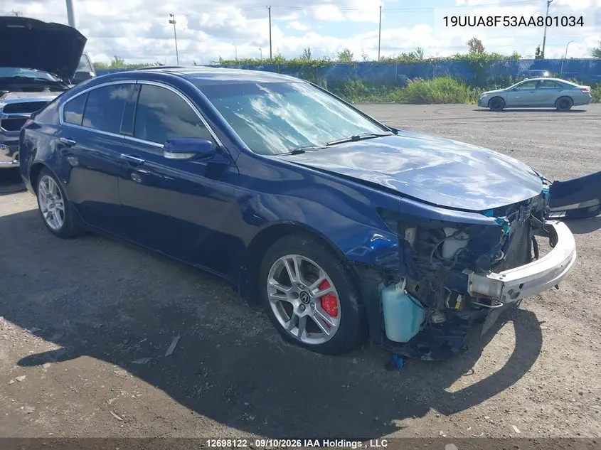 2010 Acura Tl VIN 19UUA8F53AA801034 фото 2