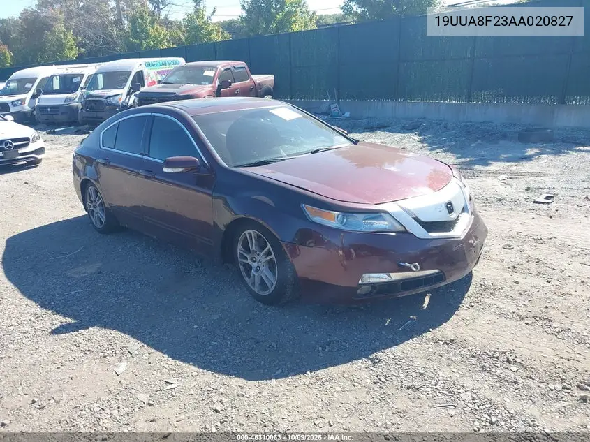 2010 Acura Tl 3.5 VIN 19UUA8F23AA020827 фото 2