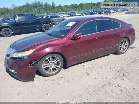 2010 Acura Tl 3.5 VIN 19UUA8F23AA020827 фото 3
