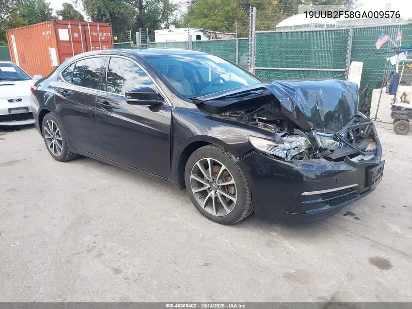 19UUB2F58GA009576 — 2016 Acura TLX, фото 2 с аукциона IAAI, Передняя часть