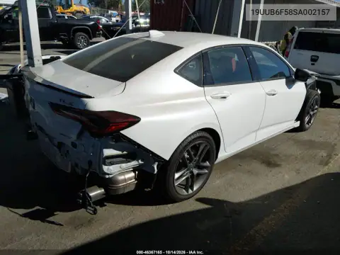 19UUB6F58SA002157 — 2025 Acura TLX, фото 4 с аукциона IAAI, Передняя и задняя части
