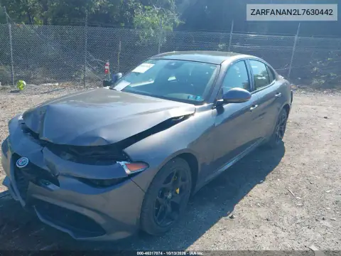 ZARFANAN2L7630442 — 2020 Alfa Romeo Giulia, фото 2 с аукциона IAAI, Передняя часть