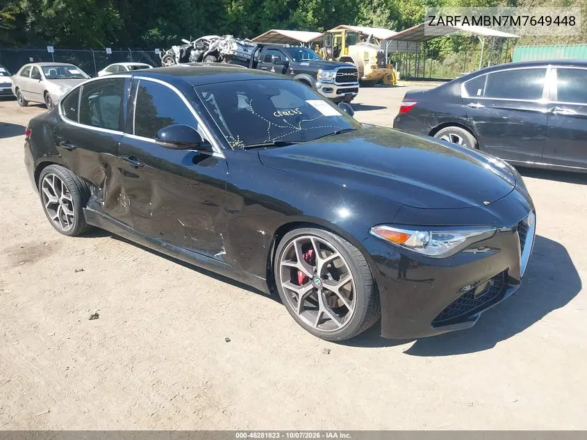 2021 Alfa Romeo Giulia Ti Rwd VIN ZARFAMBN7M7649448 фото 1