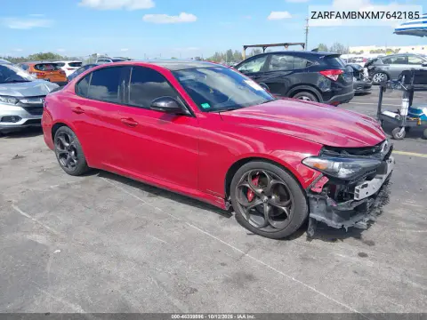 ZARFAMBNXM7642185 — 2021 Alfa Romeo Giulia, Передний левый, фото до ремонта