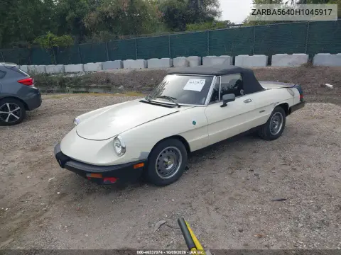 1987 Alfa Romeo Spider Graduate VIN ZARBA5640H1045917 фото 2