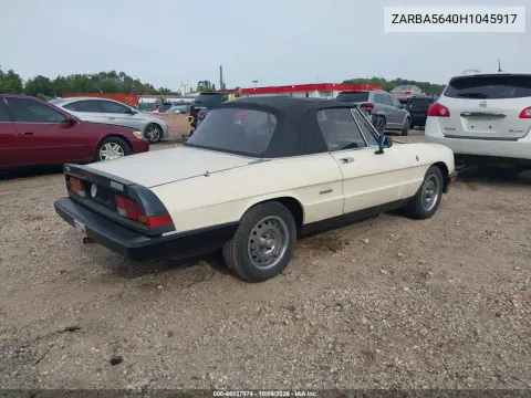 1987 Alfa Romeo Spider Graduate VIN ZARBA5640H1045917 фото 4