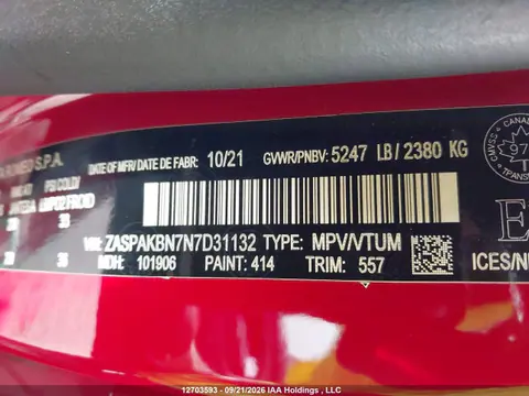 2022 Alfa Romeo Stelvio Ti/ti Sport VIN ZASPAKBN7N7D31132 фото 9
