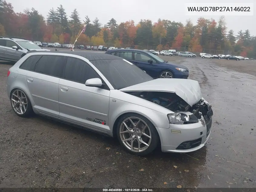 2007 Audi A3 3.2 VIN WAUKD78P27A146022 фото 2