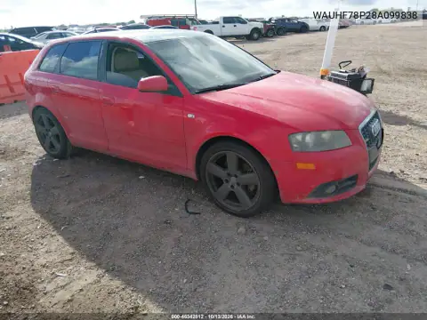 WAUHF78P28A099838 — 2008 Audi A3, Естественный износ, фото до ремонта